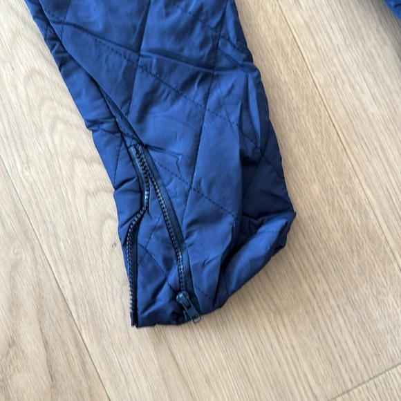 Navy Blue Quilted Snowsuit with Mittens | Medium - Picture 5 of 7